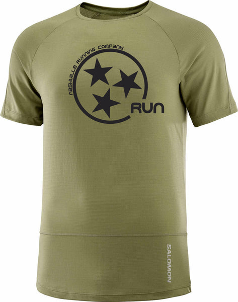 SALOMON CROSS RUN SS TEE MEN - NRC LOGO